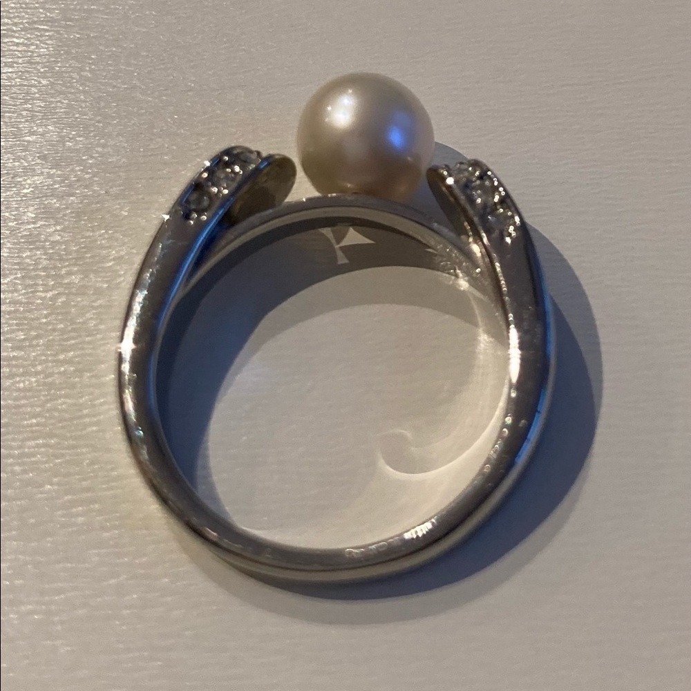 MORELLATO, Stainless Steal, Silver, Pearl, Zircon, Ring, 8-8.5 - Picture 3 of 3